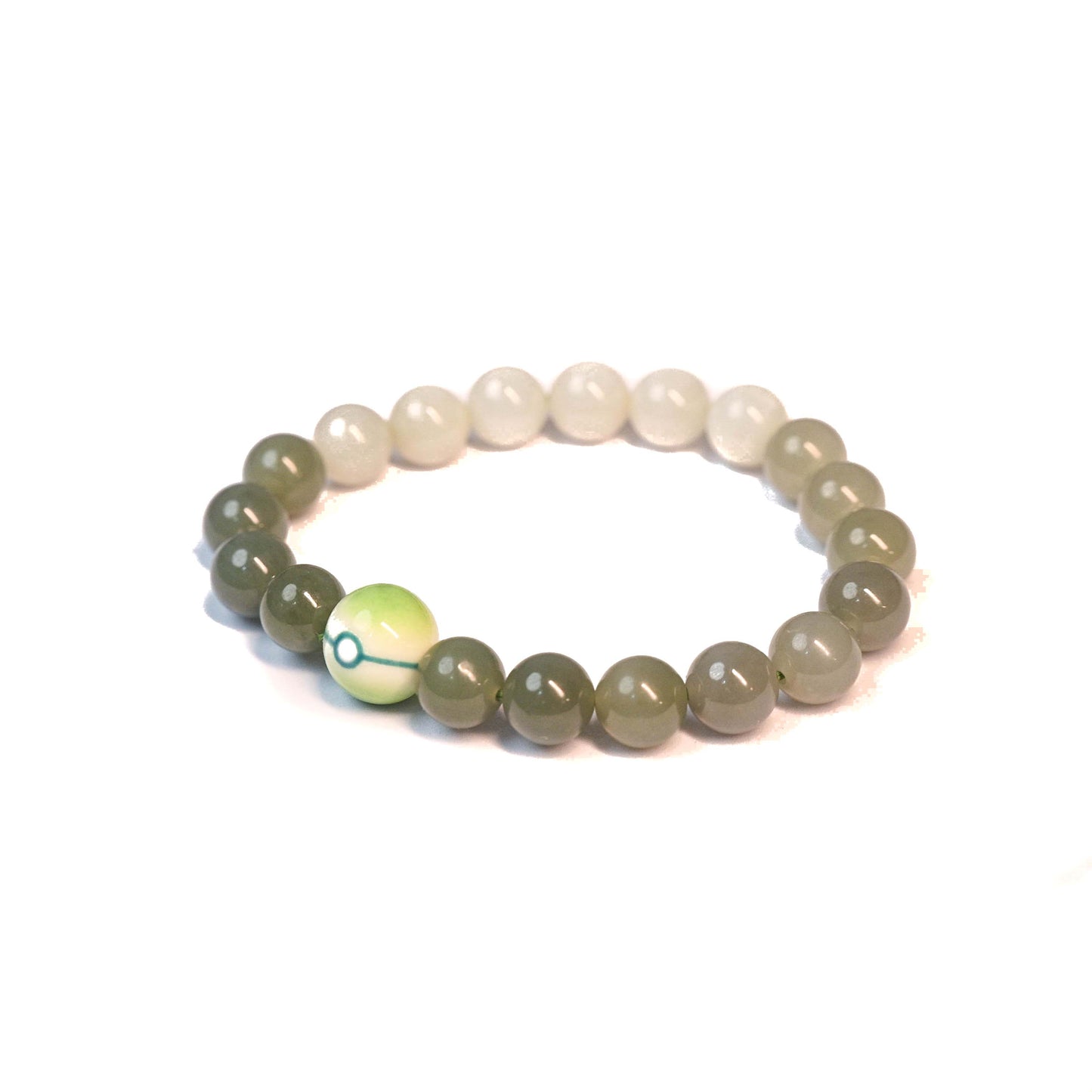 Strange Ball × Gradient Hetian Jade Handmade Ceramic Bracelet