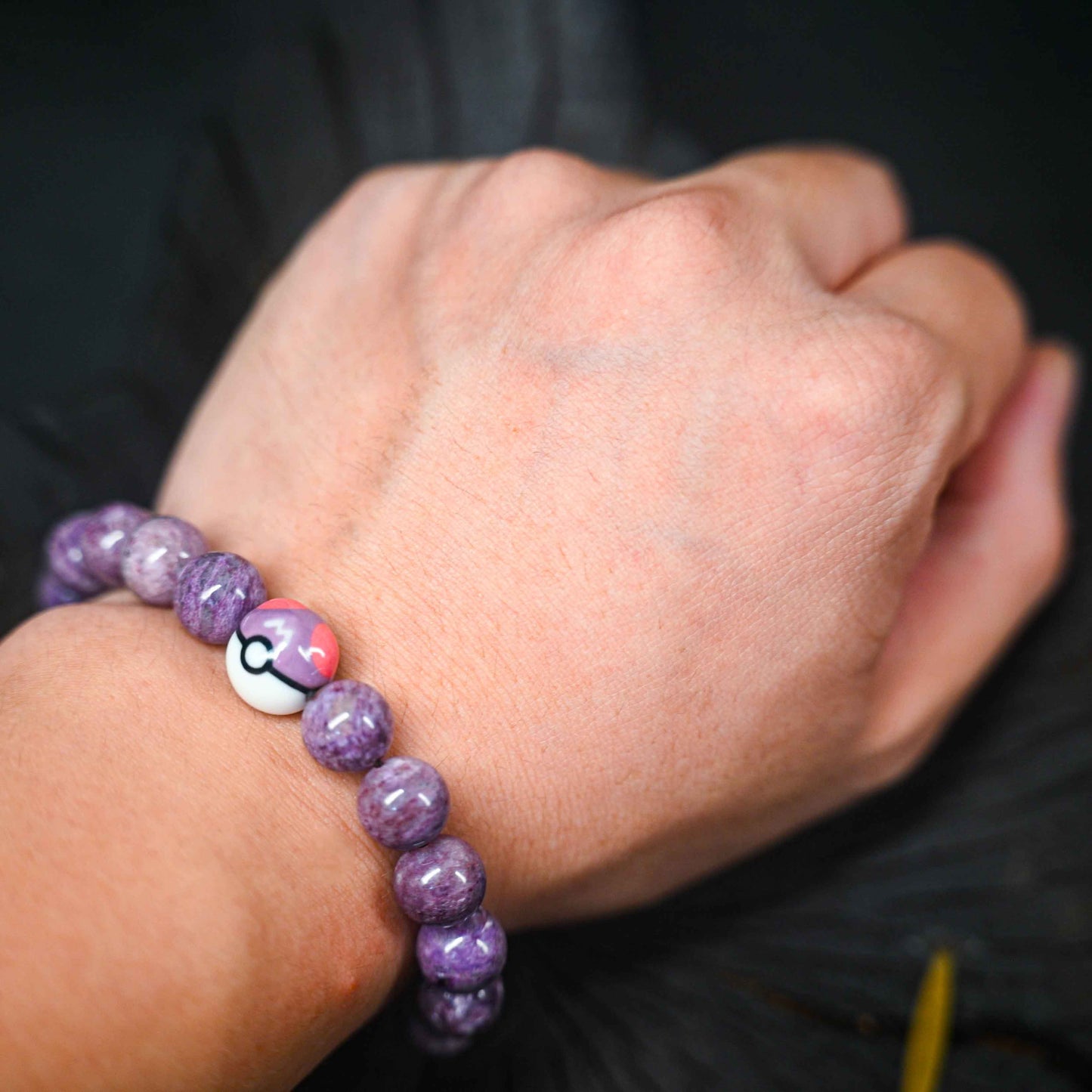 Deep Purple Dragon Crystal Master Ball Bracelet
