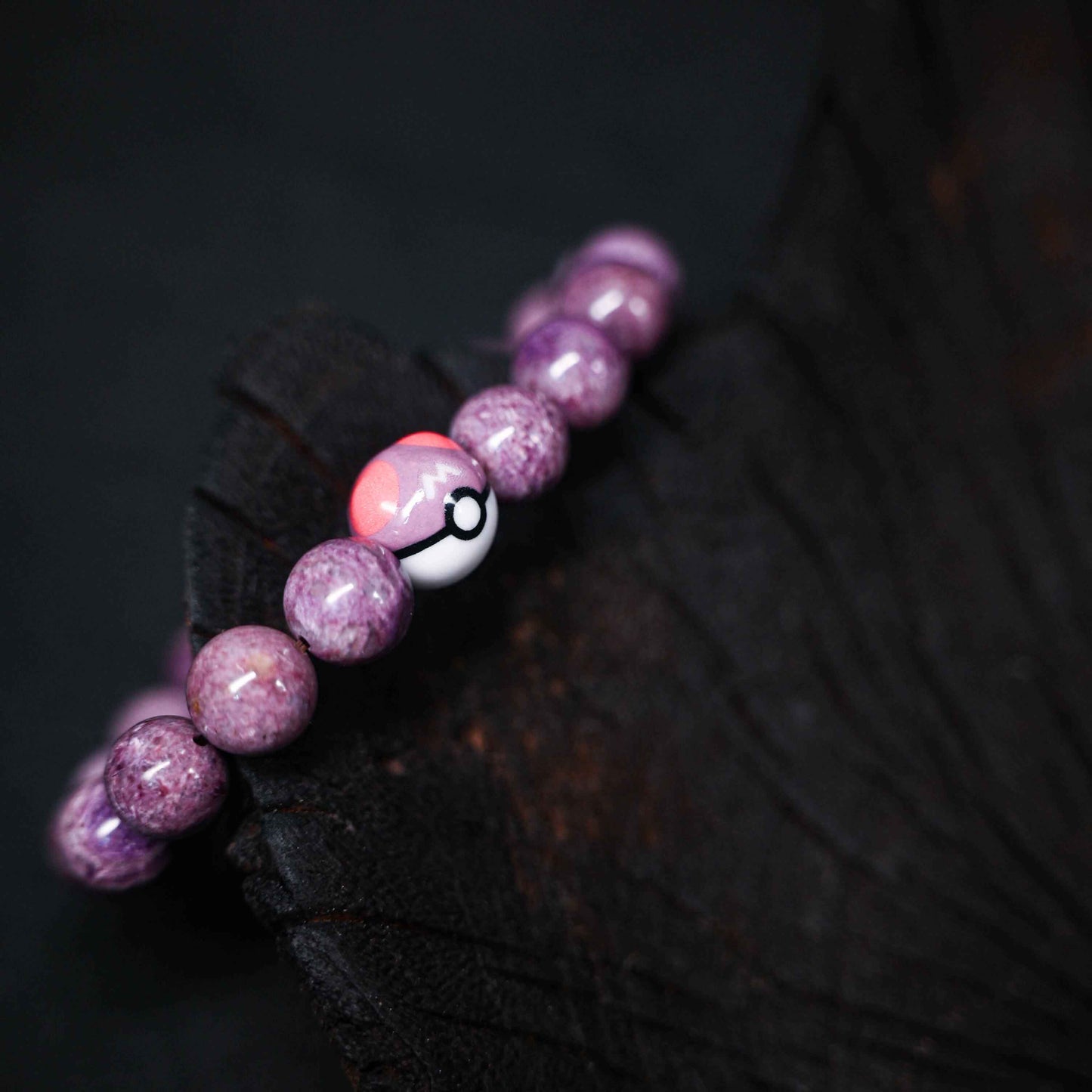 Deep Purple Dragon Crystal Master Ball Bracelet