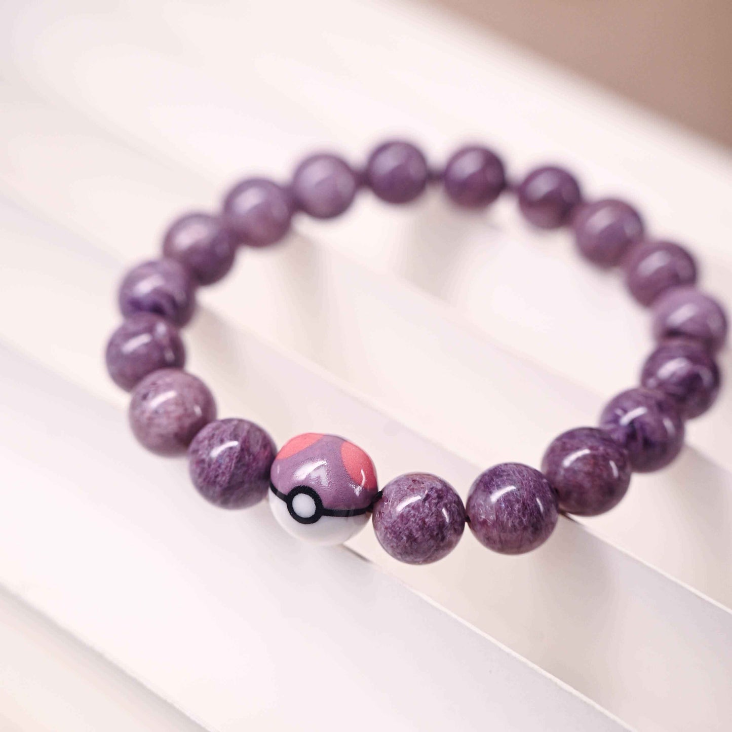 Deep Purple Dragon Crystal Master Ball Bracelet
