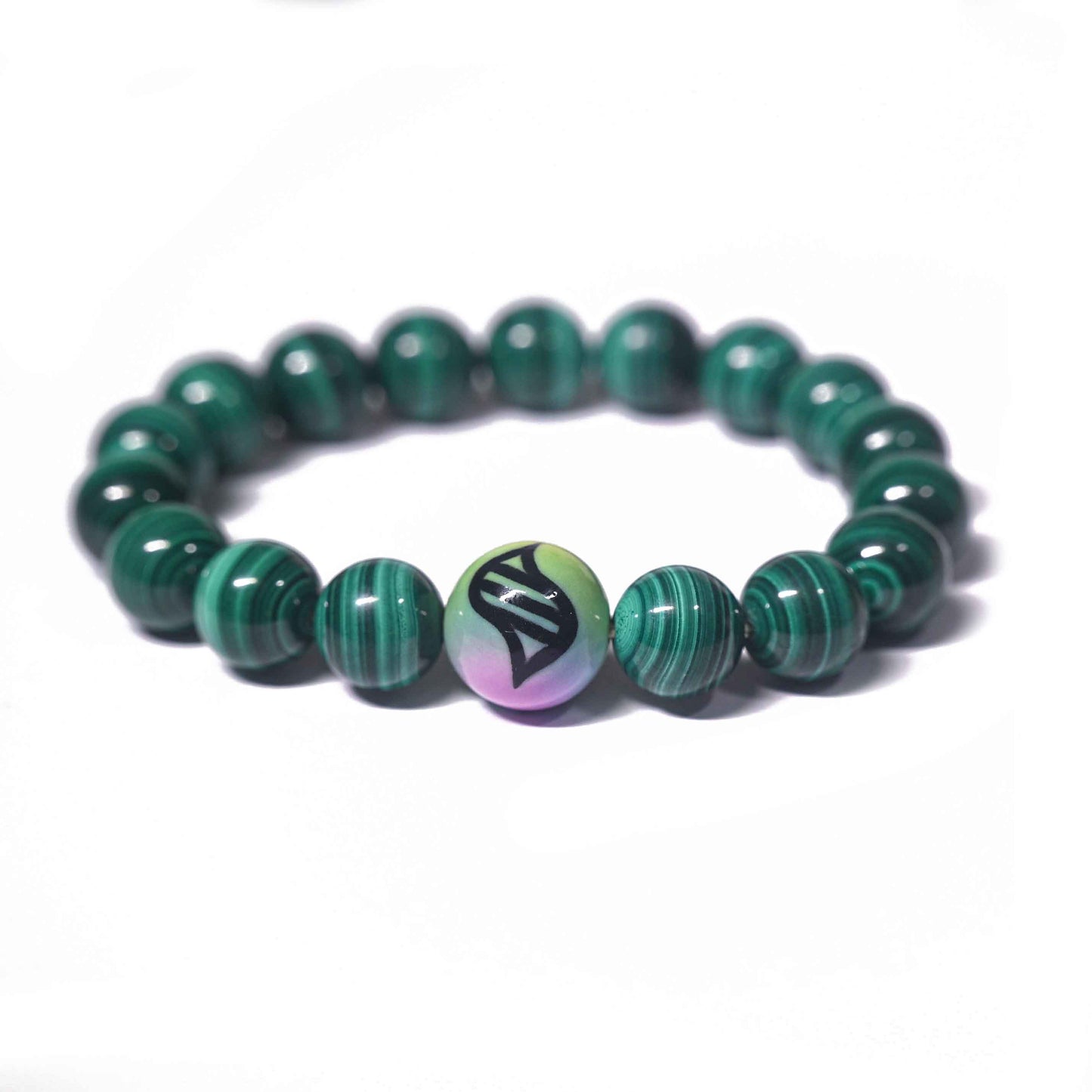 Pokémon Inspired Mega Stone Bracelet | Genuine Malachite Crystal Energy Bracelet