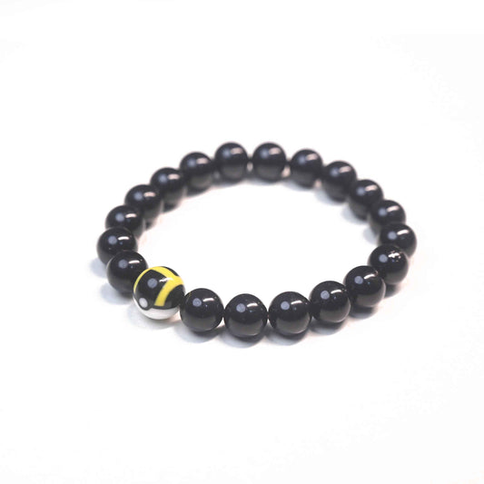 Pok¨¦mon Inspired Ultra Ball Bracelet | Premium Black Tourmaline Protection Jewelry