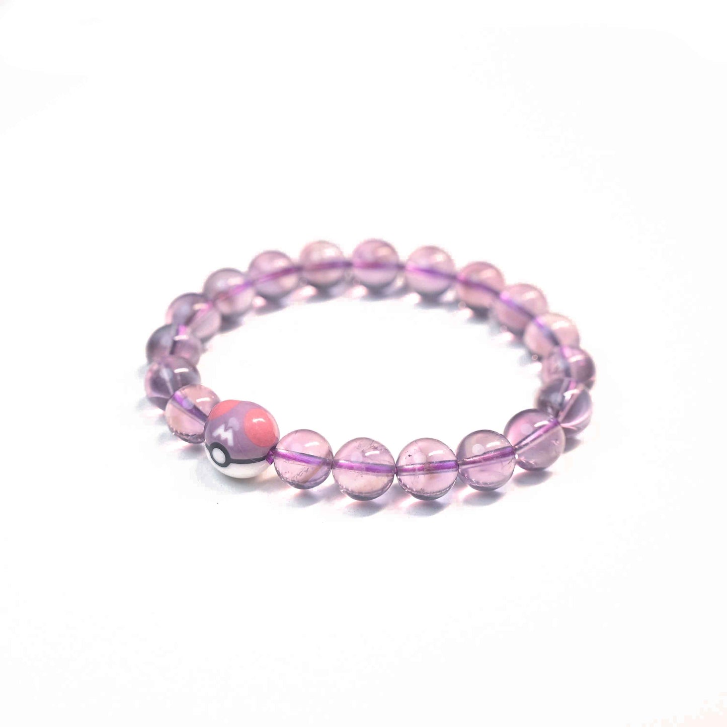 Pokémon Inspired Master Ball Bracelet | Premium Purple Amethyst Energy Jewelry