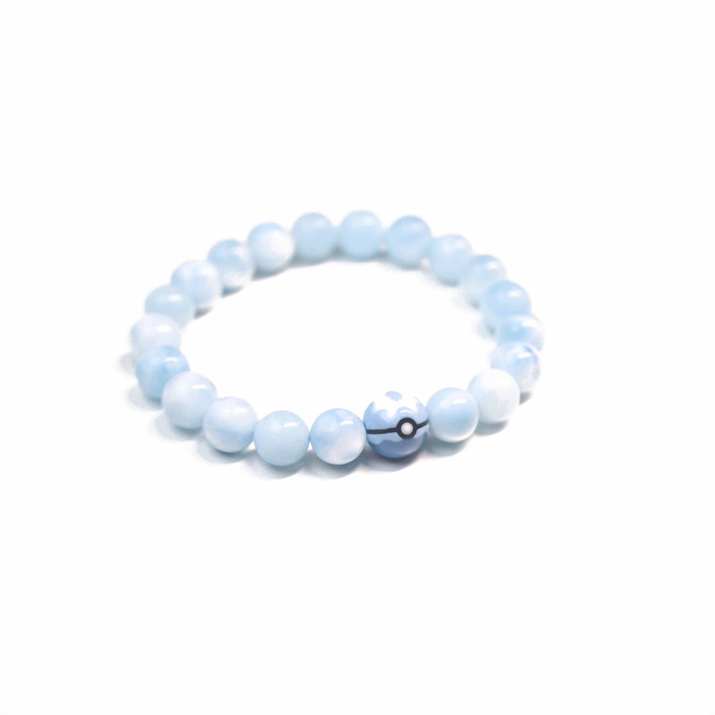 Ocean Wave Stone Pok¨¦ Ball Bracelet - Natural Sea Sediment Jasper Healing Jewelry