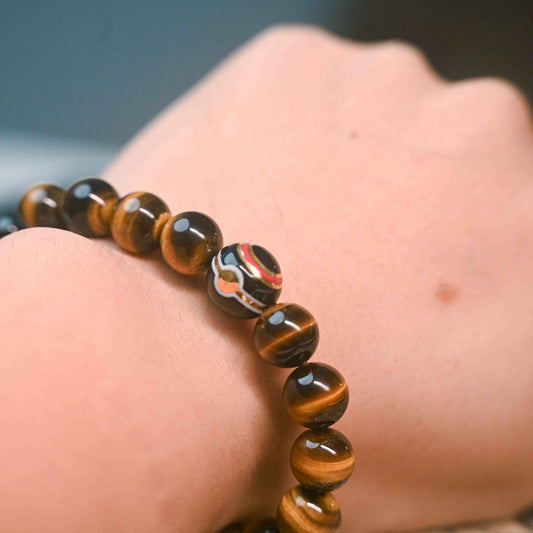 High Quality Yellow Tiger's Eye Luxury Ball Bracelet