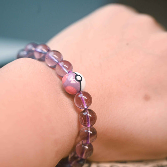 Pok¨¦mon Inspired Master Ball Bracelet | Premium Purple Amethyst Energy Jewelry