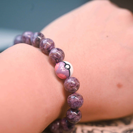 Deep Purple Dragon Crystal Master Ball Bracelet