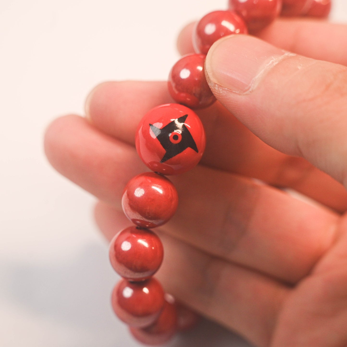 Ceramic Sharingan Cinnabar Bracelet｜Custom Any Sharingan Design