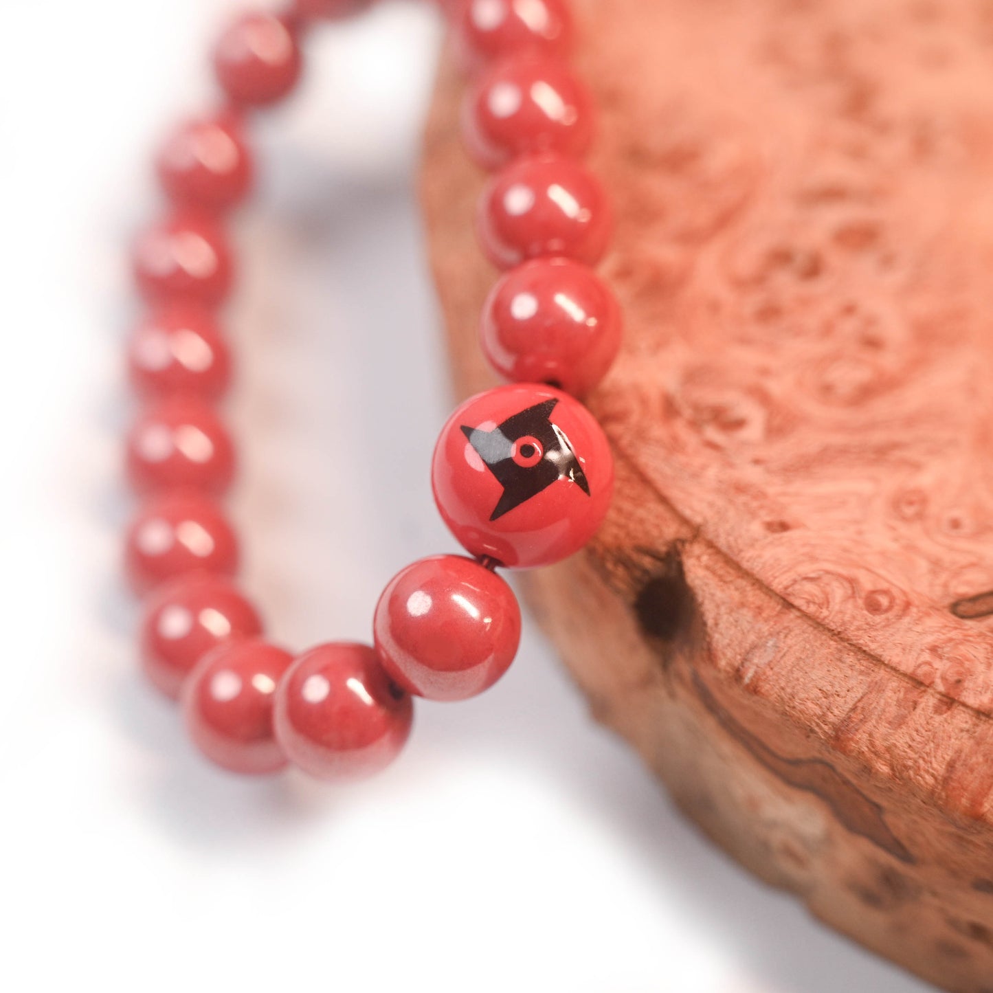 Ceramic Sharingan Cinnabar Bracelet｜Custom Any Sharingan Design