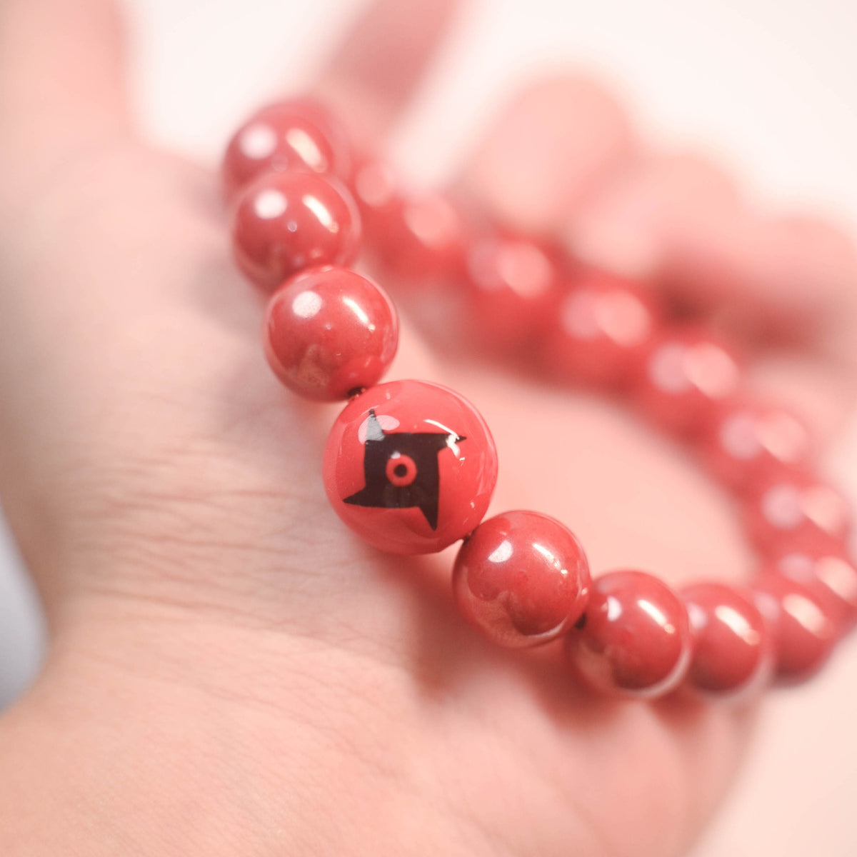 Ceramic Sharingan Cinnabar Bracelet｜Custom Any Sharingan Design