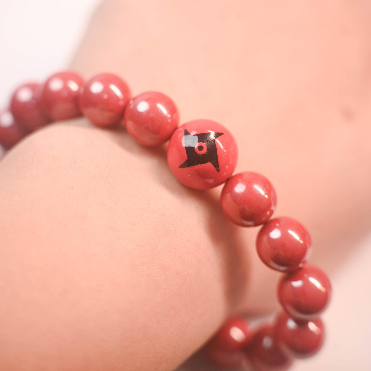 Ceramic Sharingan Cinnabar Bracelet｜Custom Any Sharingan Design