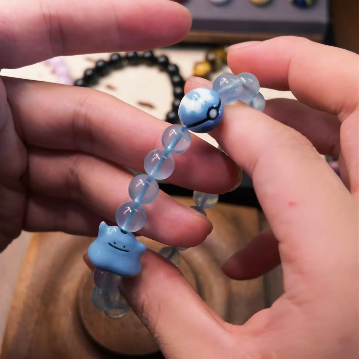 Master Ball × Ditto × Amethyst Handmade Ceramic Bracelet